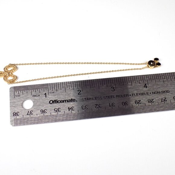 Coach Slider Bracelet Bow Pave Crystals Gold-tone Thailand up to 8" - Picture 8 of 8